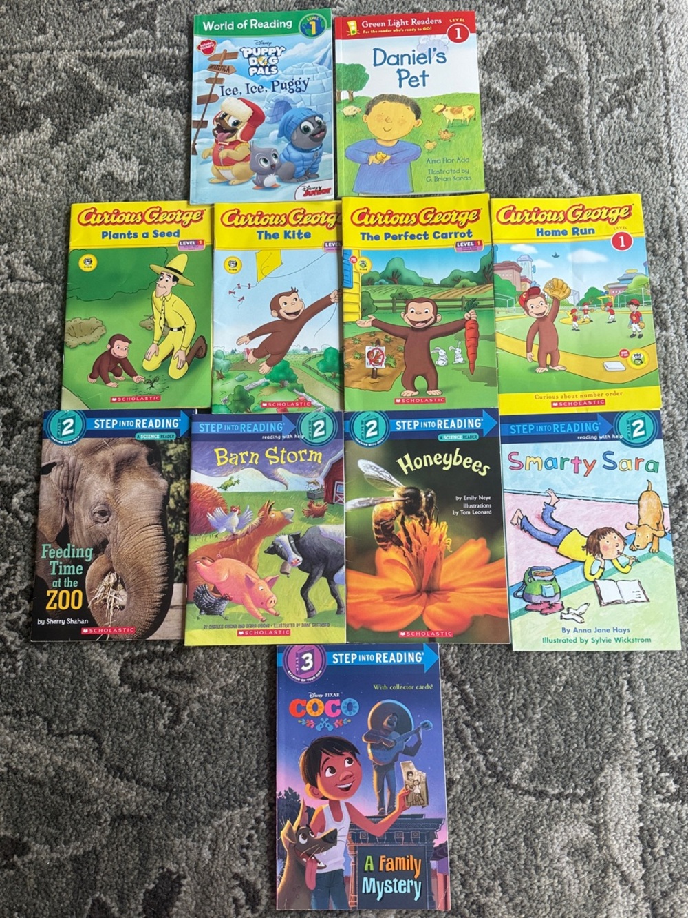 11 Leveled Reading Books (Step Into Reading)